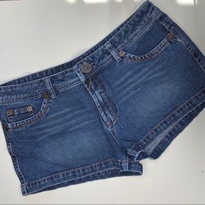 Dark blue jean shorts